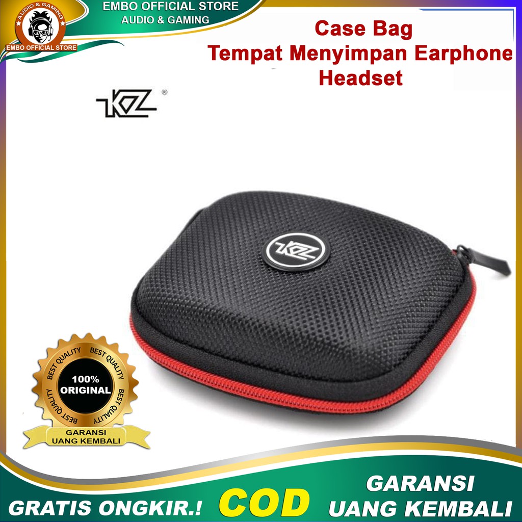 KZ EVA Kotak Headset Tempat Earphone Charger Case Pelindung Kabel Headset Original