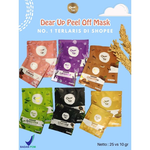 MASKER KLETEK PEEL OF MASK DEAR UP BPOM 10-25 GR