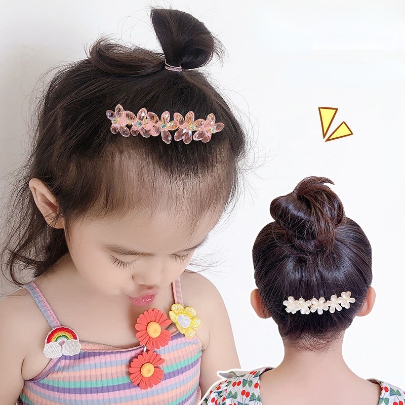 Sisir Sirkam Tiara Handmade Hias Mutiara Kristal Berlian Imitasi Gaya Korea Aksesoris Rambut Anak Perempuan