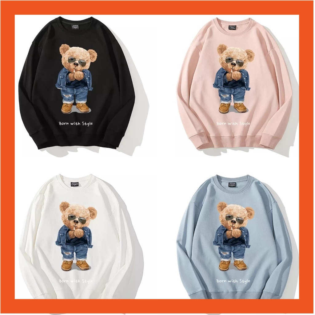 FC - SWEATER BORN WITH STYLE TEDDY BEAR 3D