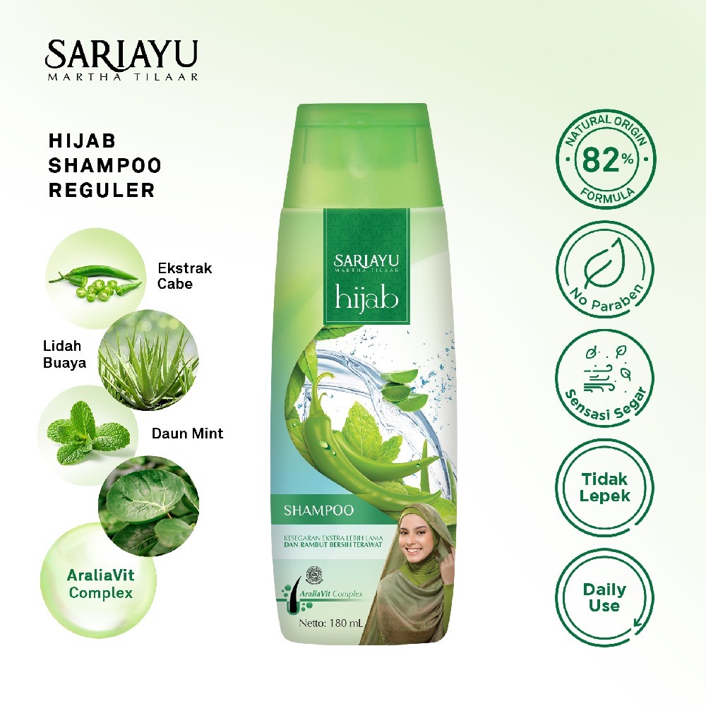 ★ BB ★ Sariayu Shampoo Hijab 180ml - Normal - Hairfall - Anti Dandruff - Sari Ayu