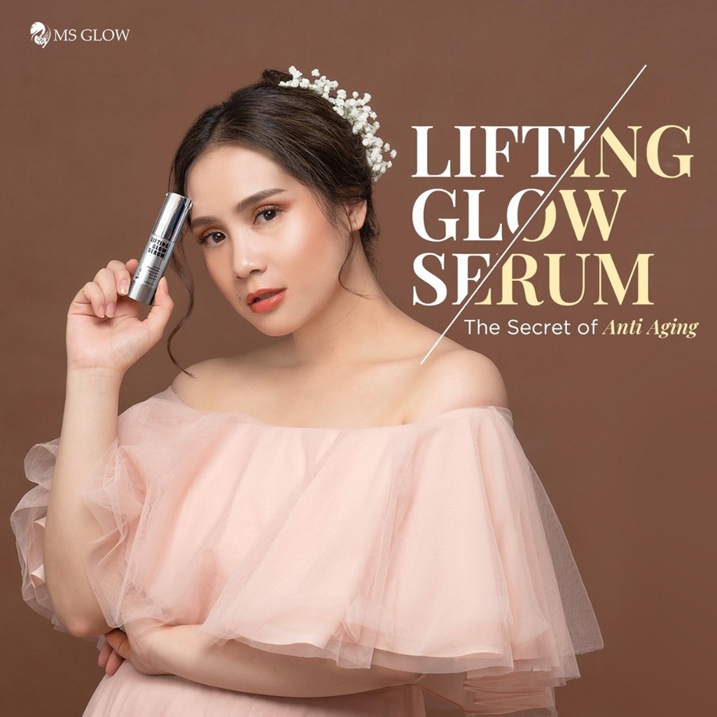 MS Glow Lifting Glow Serum GIRLSNEED77 Essence yang dapat Menyamarkan Kerutan di Wajah