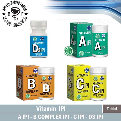 Vitamin A IPI / B Complex IPI / C IPI / D3 IPI 1000 IU