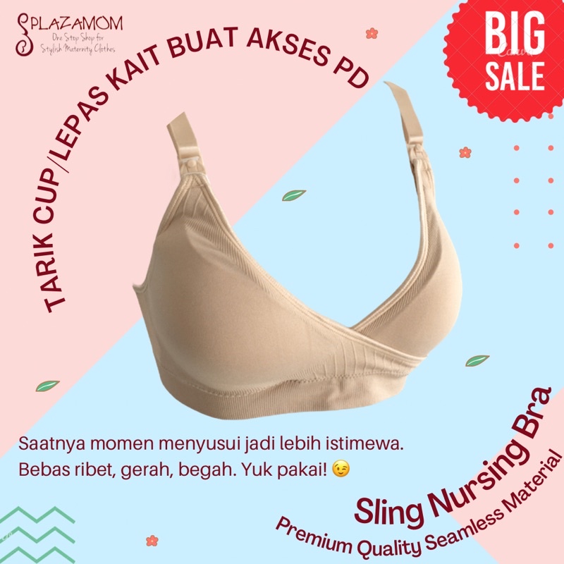 PREMIUM QUALITY SEAMLESS NURSING BRAS dengan CUP CROSS OVER PBH246M