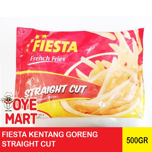 FIESTA KENTANG GORENG STRAIGHT CUT 500GR FRENCH FRIES KENTANG GORENG BEKU