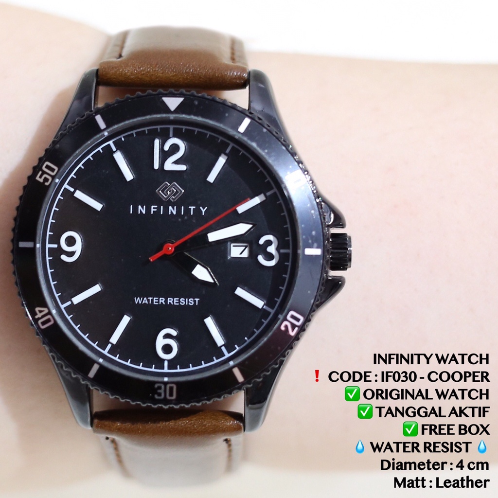 Jam tangan couple original INFINITY premium watch leather free box IF015