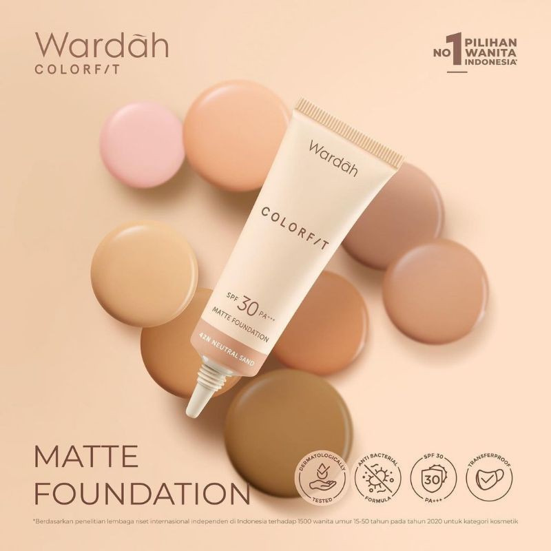 WARDAH COLORFIT Matte Foundation 25mL