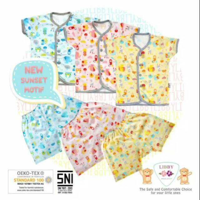  Libby  Setelan Baju  bayi  piyama pendek Bayi  Shopee  Indonesia