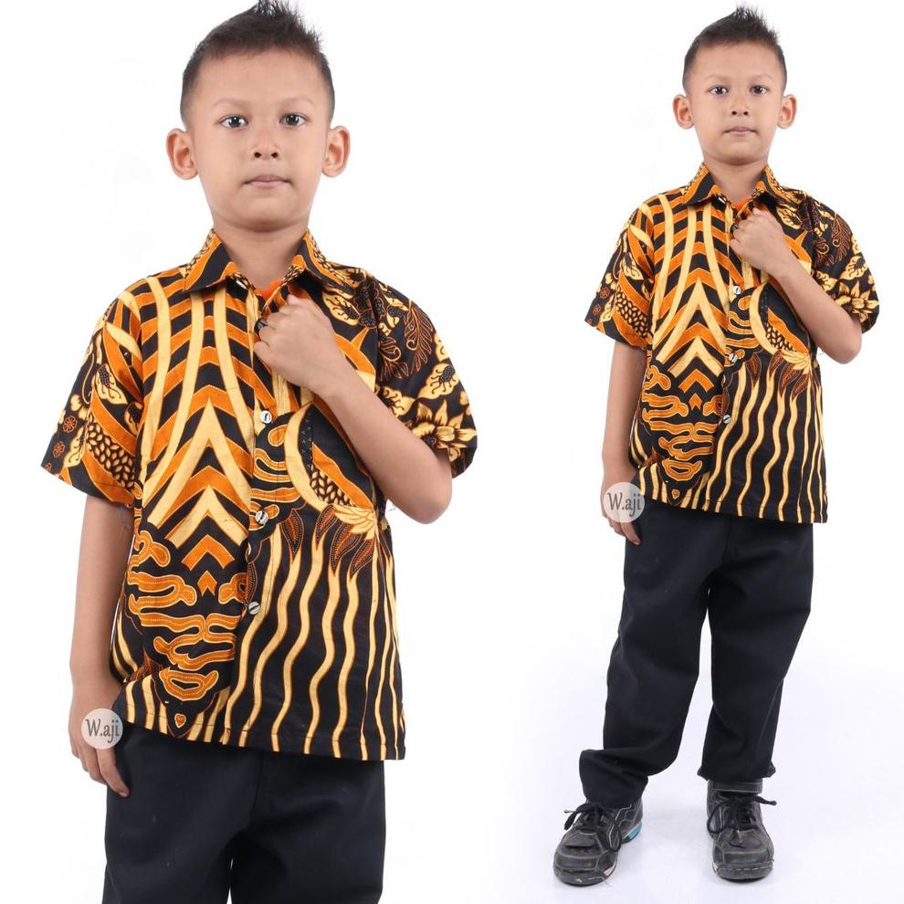 [KODE PRODUK 7MGIA6152] Baju Batik Anak Laki Laki Umur 3-12 Tahun - Batik Anak - Batik Anak Laki Lak