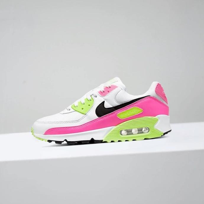 Nike Wmns Air Max 90 White/Pink/Ghost Green Original (Bnib)