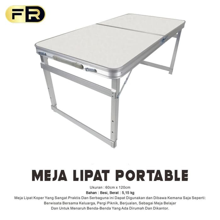 [ COD BAYAR DI TEMPAT ] Meja lipat portable / meja lipat koper HPL / meja lipat serbaguna