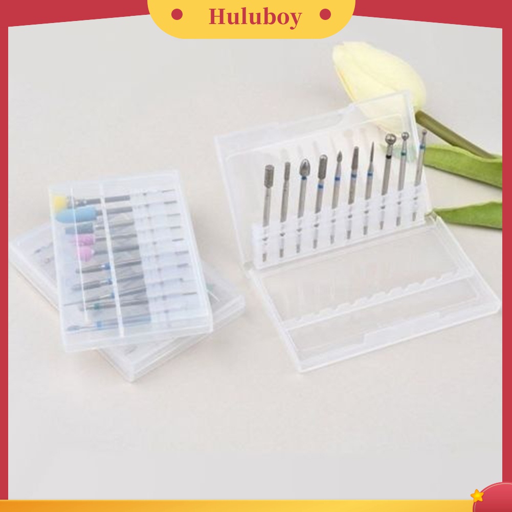 Huluboy Huluboy♡ 10pcs / Set Mata Bor Pengikir Kuku Elektrik Untuk Manicure