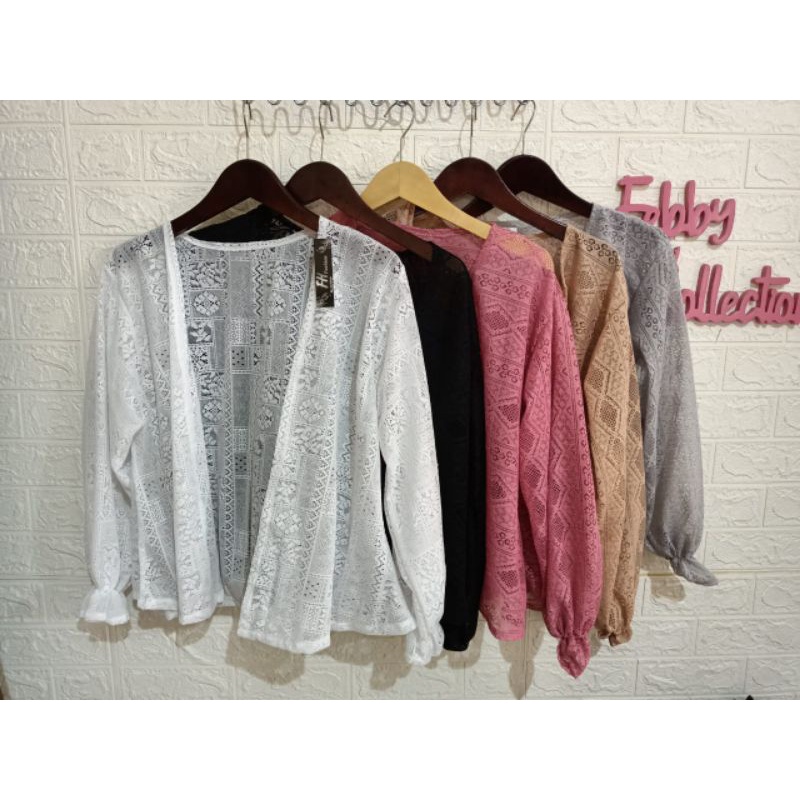 OUTER BROKAT KERUT// KARDIGAN BRUKAT // ATASAN BRUKAT KERUT // KARDIGAN OVERSIZE