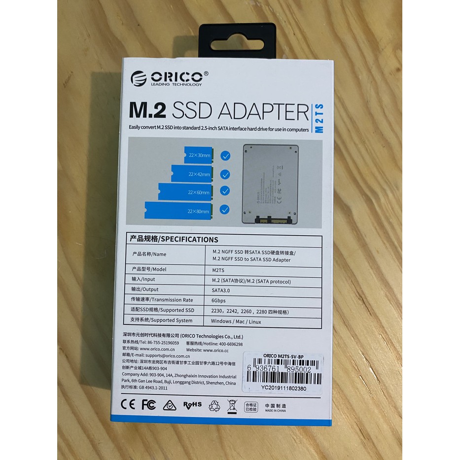 Orico M2TS SSD Enclosure M.2 NGFF to SATA Converter Msata To Sata