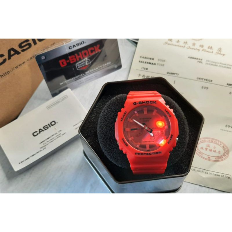 G-SHOCK GA2100- Jam Tangan Pria G-SHOCK Ori BM - Strap rubber Chrono Detik Aktif