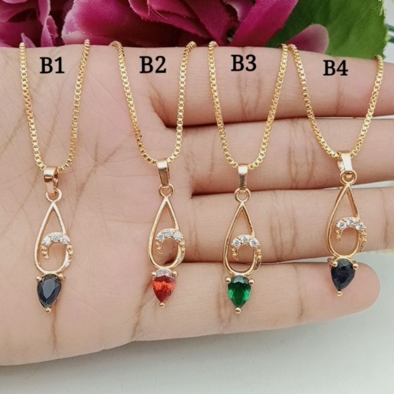 Kalung liontin giok lapis emas impor terlaris