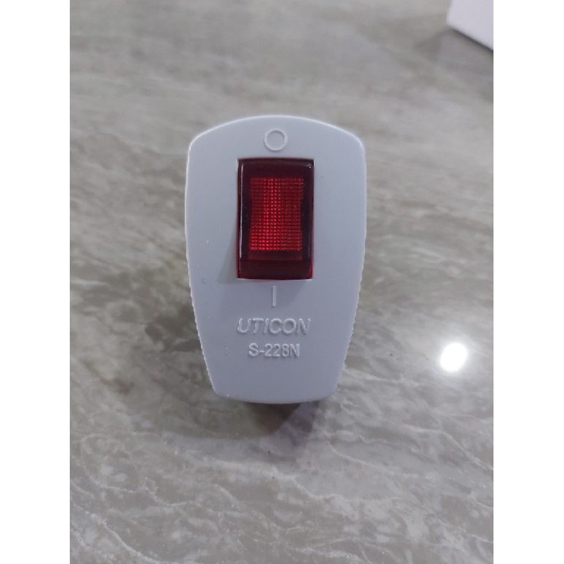 Steker Arde Saklar Lampu UTICON S 228 N/ Switched Protective Grounded Plug/ Cok Arde + Saklar Lampu