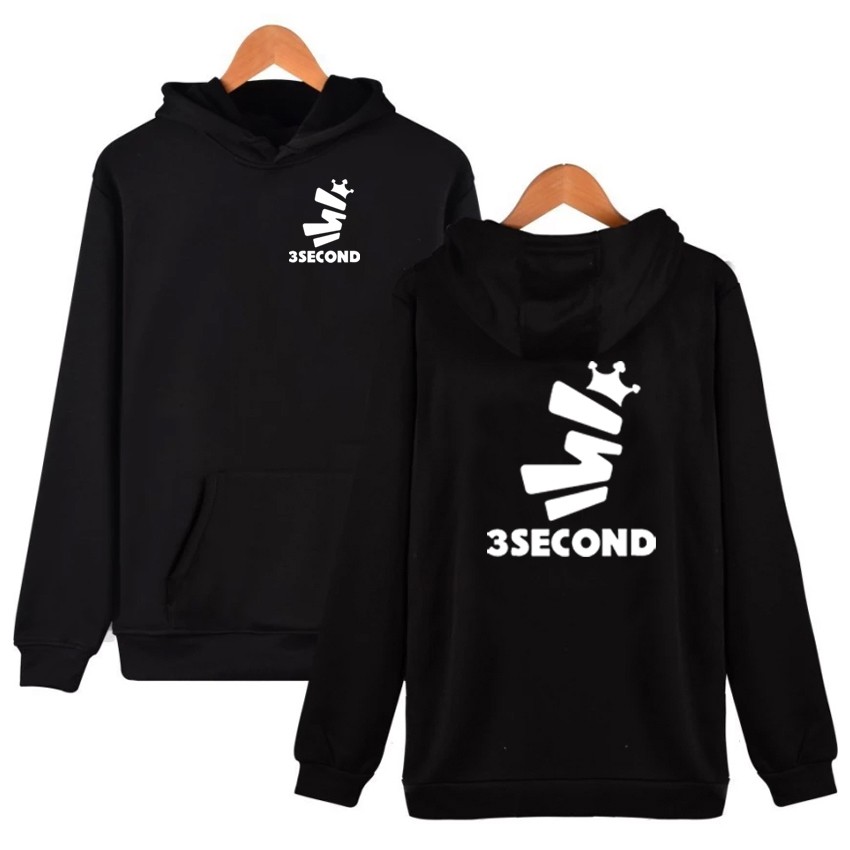 Hoodie Distro Pria 3SECOND TEXT White Premium