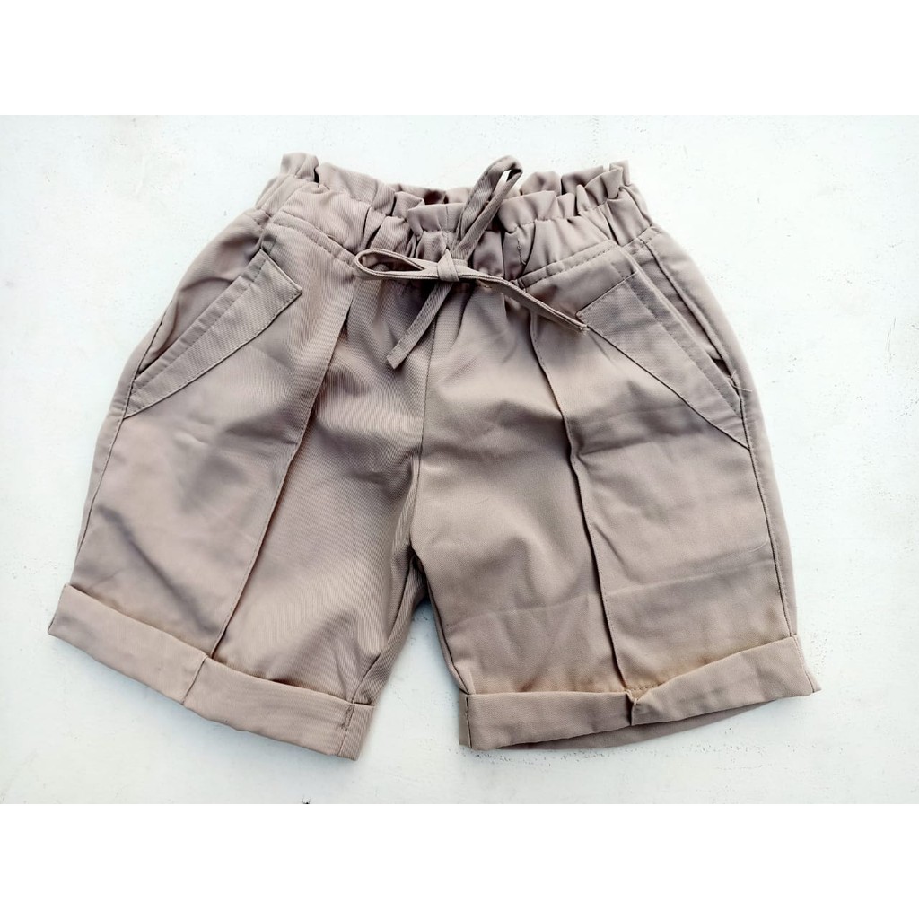 Celana pendek anak perempuan shortpants 1-13 tahun katun drill