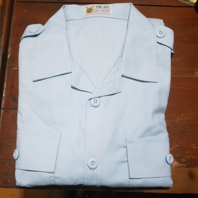 Baju PDL TNI AU kancing terbuka