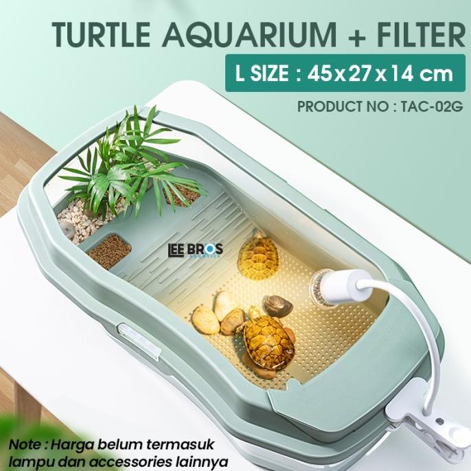 Aquarium Kura Kura Complete Filter / Turtle Aquarium / Kandang Kura Sesyahomey