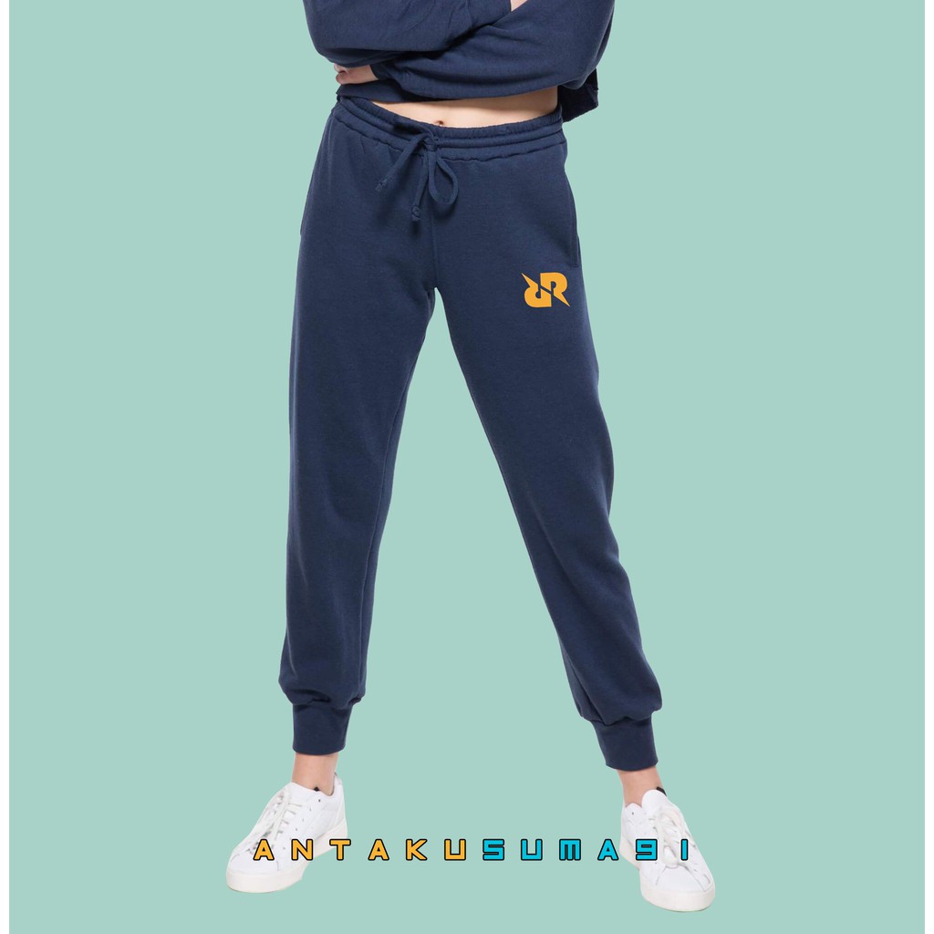 CELANA JOGGER SWEATPANTS Wanita/Pria E-Sport TRAINING HITAM SPORT RRQ