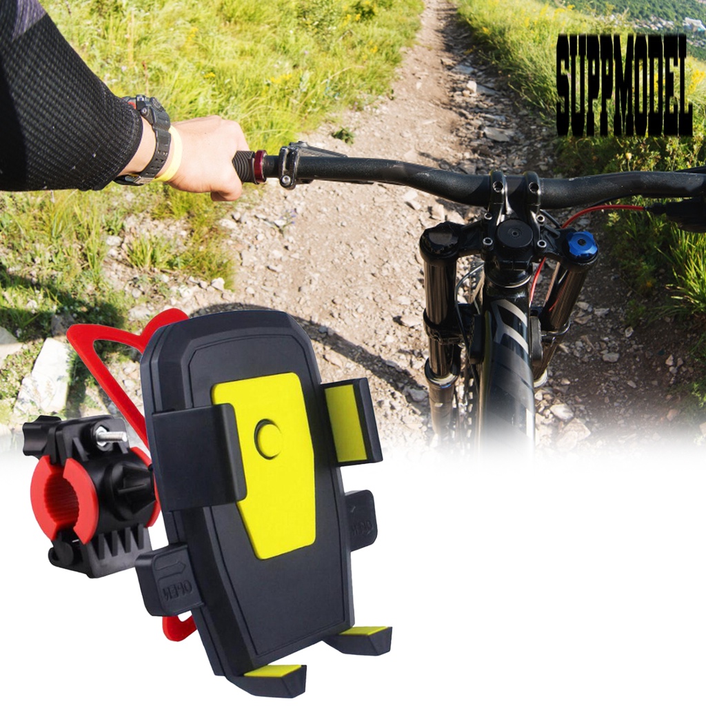Stand Holder Handphone Bahan ABS Anti shock Untuk Sepeda Gunung Reliable