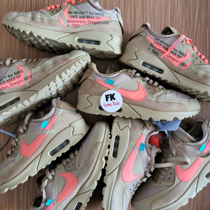 Nike Air Max 90 Off-White Desert Ore || orange white off