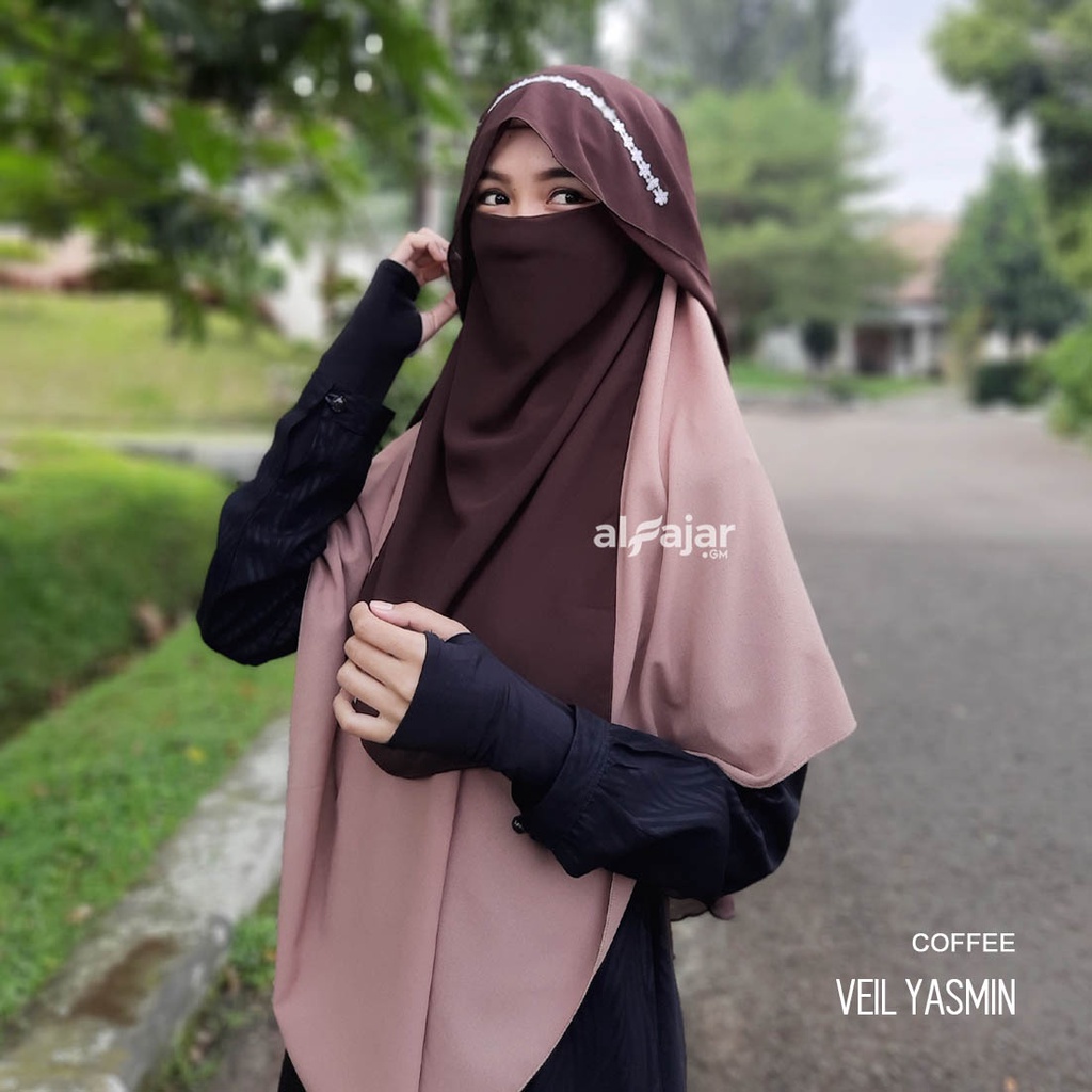 CADAR NIQOB BANDANA Veil Yasmin Dua Layer Sifon Ceruty by Alfajar