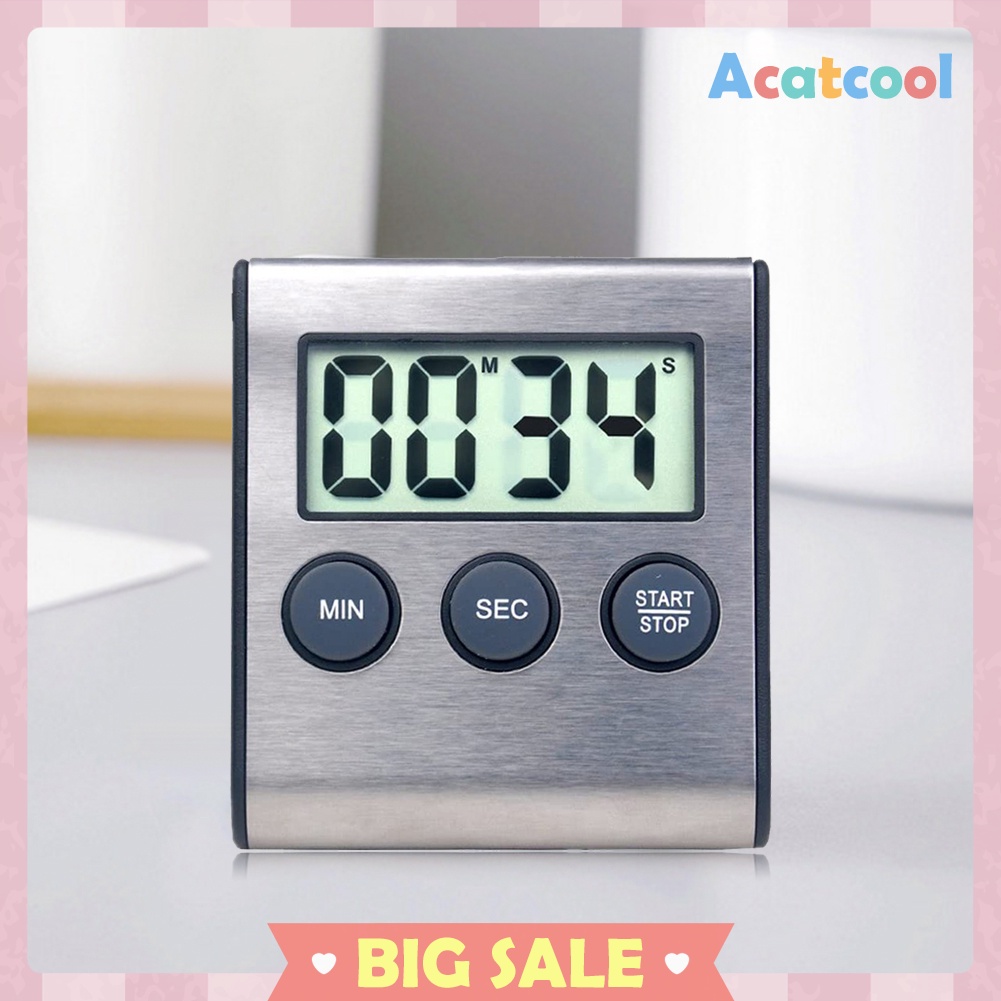 Kitchen Countdown LCD Digital Timer Cooking Alarm Reminder Magnet Clock