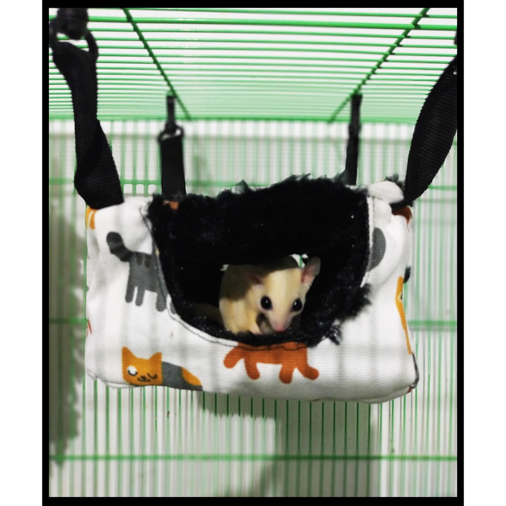 Double Hammock Aksesoris Sugar Glider Kandang Sugar Glider Mainan Sugar Glider