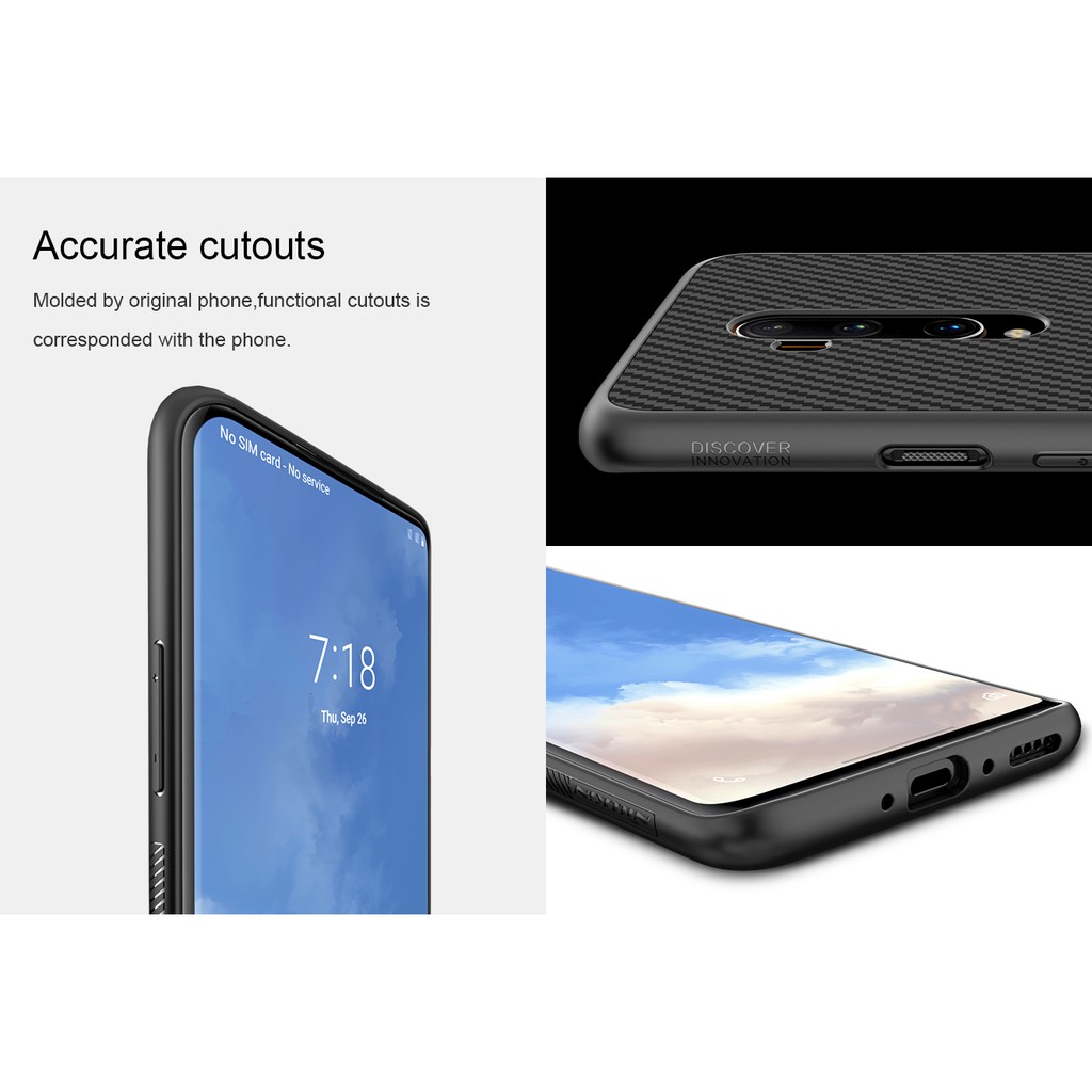 Hard Case Oneplus 7T Pro NILLKIN Synthetic Fiber Carbon Casing Original