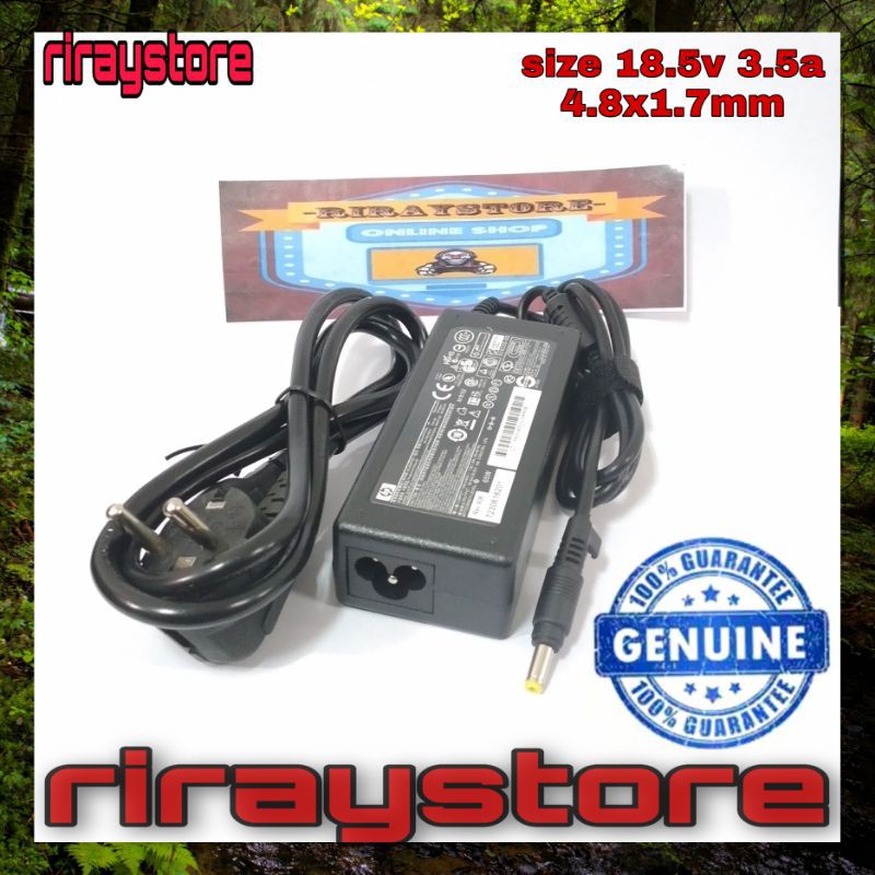 Adaptor Charger Laptop HP Compaq V3000 500 520 CQ510 18.5V 3.5A Ori Pin Kuning