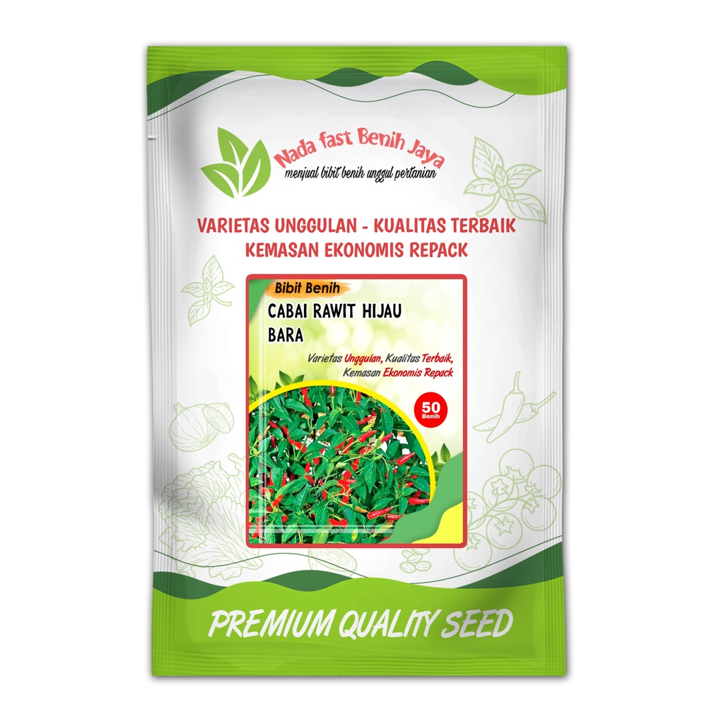 Nada fast benih jaya - Benih cabai rawit hijau bara / bibit cabe rawit setan benih sayuran
