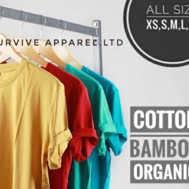 Kaos polos premium katun bambu / kaos katun bambu 30s /baju katun bambu / kaos santai bahan adem