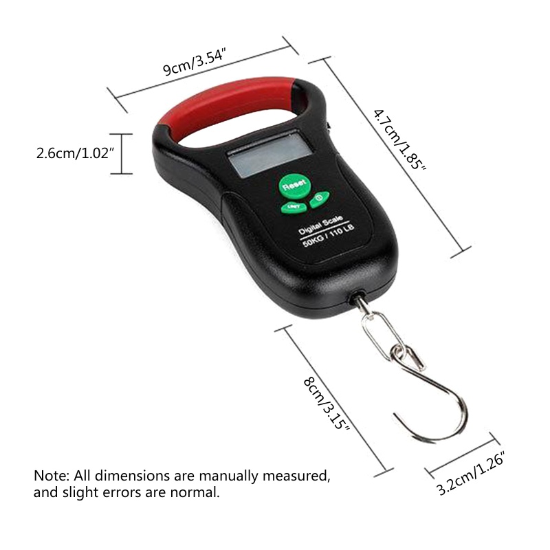 Timbangan Ikan Digital Elektronik Portable 110lb / 50kg Dengan Kait