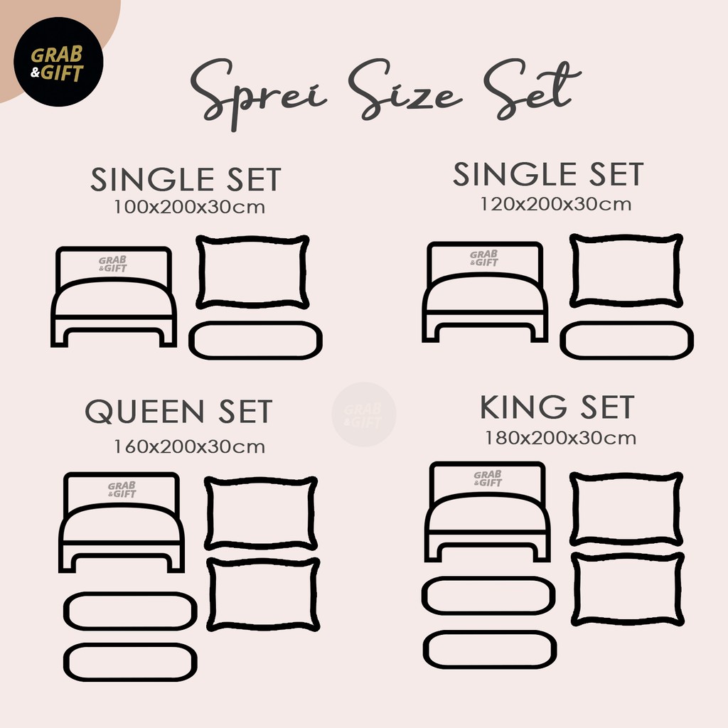 [BESTSELLER] Sprei Parisian Set Kasur Bantal Guling Emboss Jacquard Polos Elegan Tinggi 30 cm S-Q-K