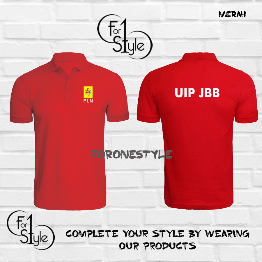 POLO SHIRT PLN UIP JBB - BAJU PLN BUMN - KAOS KARYAWAN PLN - CUSTOM BAJU KARYAWAN PLN PERSERO