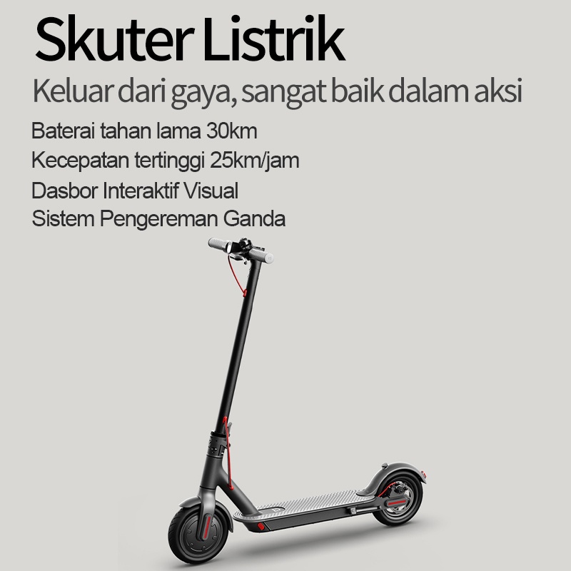 Skuter listrik / Skuter Elektrik Listrik Lipat 8,5 inci masa pakai baterai 30 km