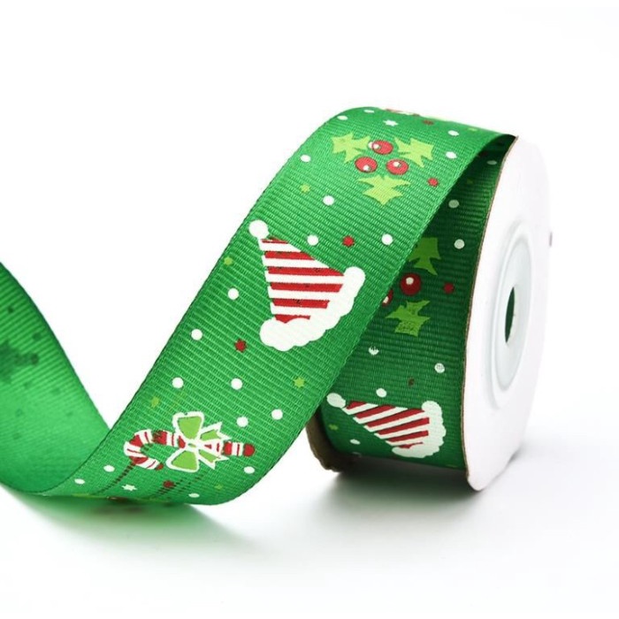 

Pita Natal Motif / Christmas ribbon Gross Grain Per Roll P:9M L:2.5cm - 1