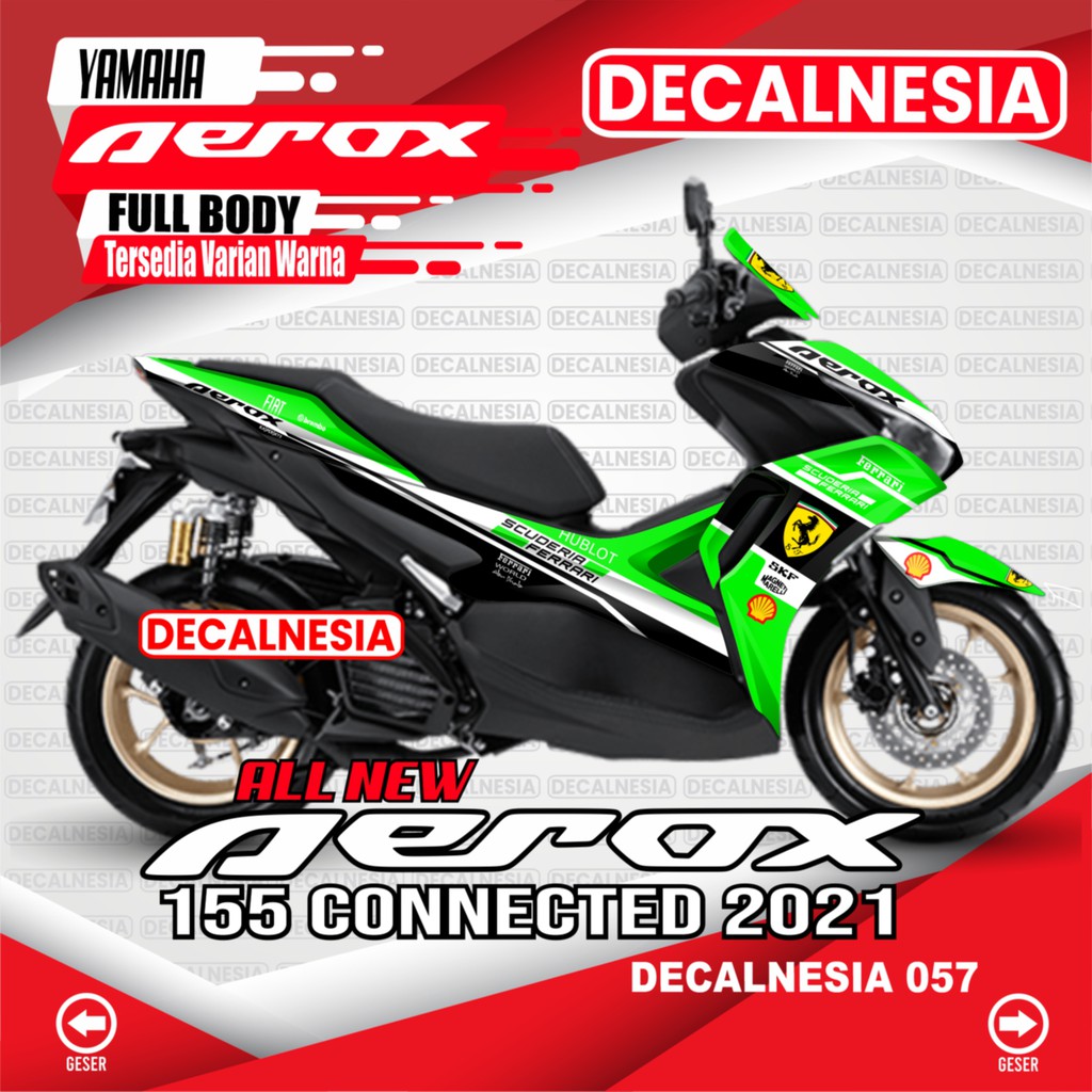 Decal Stiker Aerox 2021 2022 2023 2024 New 155 Full Body Connected Variasi Motor Yamaha Modifikasi C