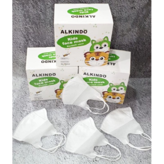 MASKER DUCKBILL ANAK ALKINDO GARIS ISI 50PCS [SWEETSPACE]