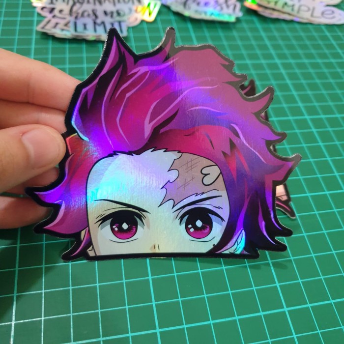 

Sticker Hologram Anime - PHS43 - Besar - Tanjiro - Demon Slayer