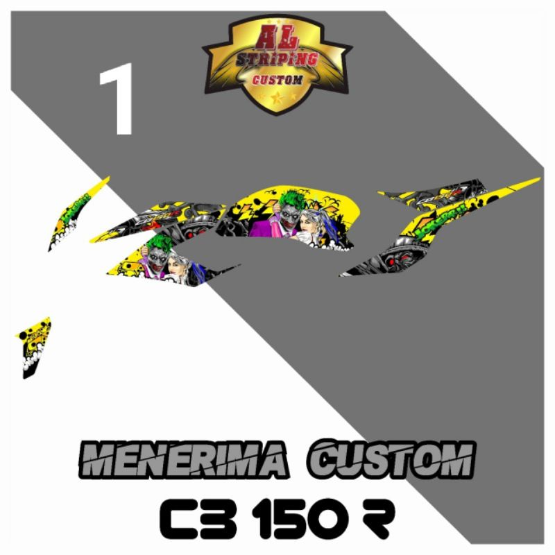 decal cb150r hitam