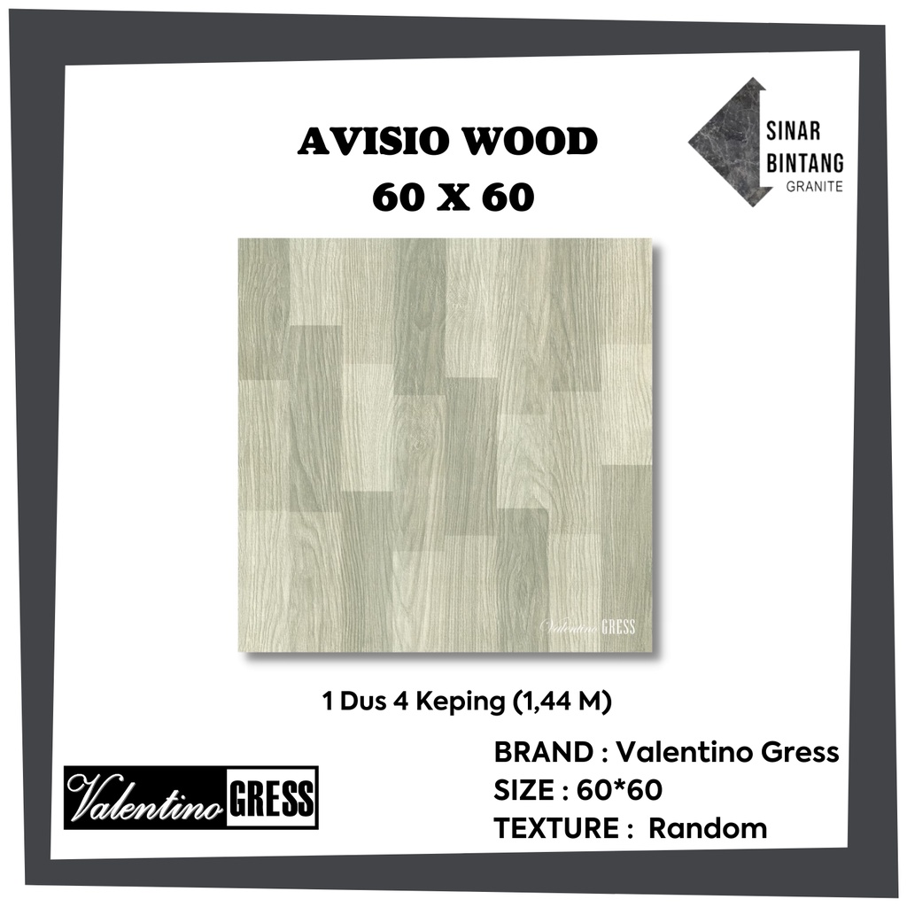 Granit 60 X 60 | Granit Lantai Avisio Wood VALENTINO GRESS