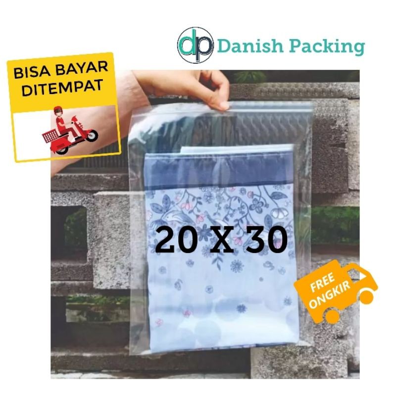 PLASTIK KLIP BAJU 20 X 30 ZIPLOCK