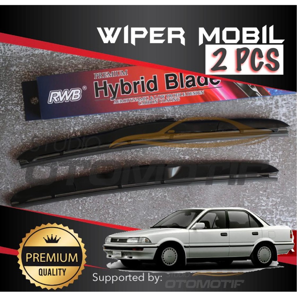 WIPER COROLLA TWINCAM HYBRID RWB GRAPHITE / WIPER RWB COROLLA TWINCAM 2 PCS