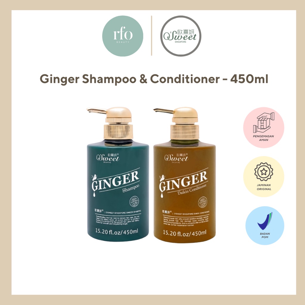 Jual O'Sweet Singapore Ginger Shampoo & Daikin Conditioner 450ml