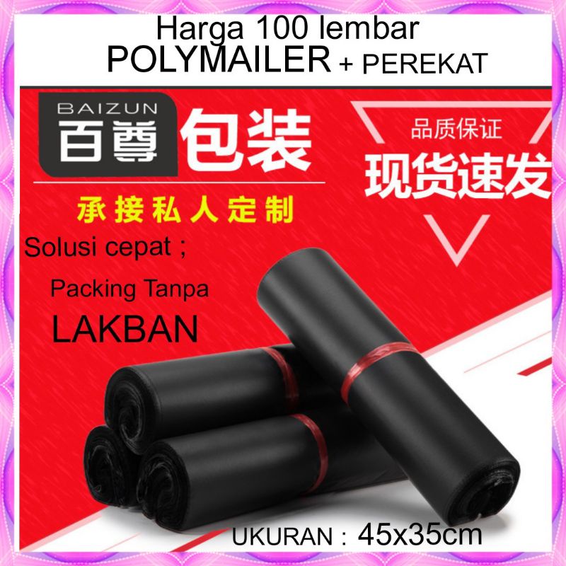 [TERMURAH] ISI 100LEMBAR PLASTIK POLYMAILER PLASTIC PACKING ONLINE KUALITAS PREMIUM POLY MAILER