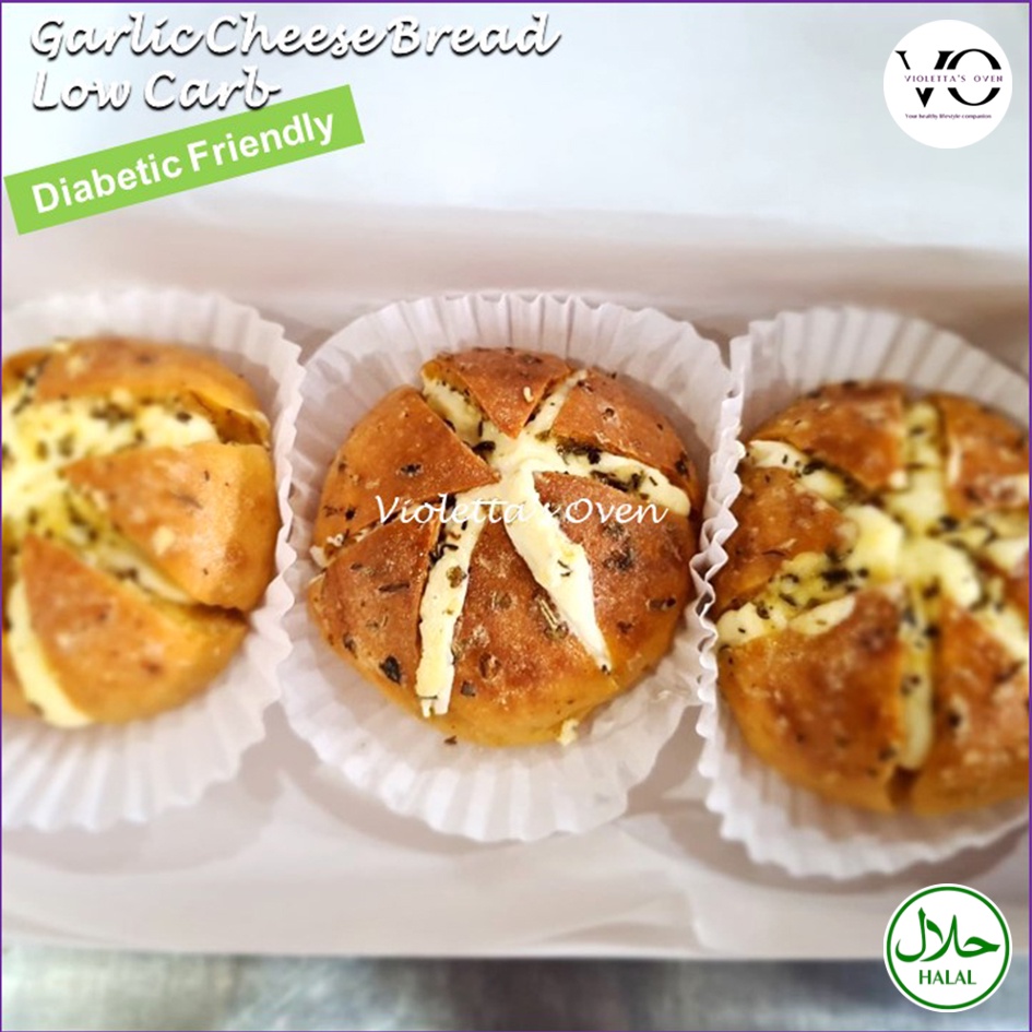 

GARLIC CHEESE BREAD LOW CARB ISI 3 pcs